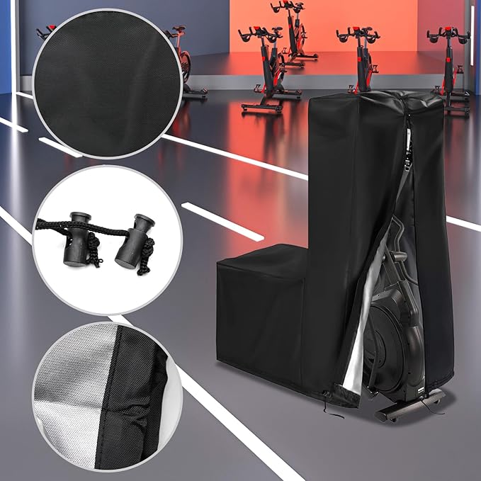 Elliptical Cover 420D Oxford Fabric Gym Dust Cover 55'' x 25'' x 65'' Elliptical Cover Home Elliptical Exercise Machine Cover