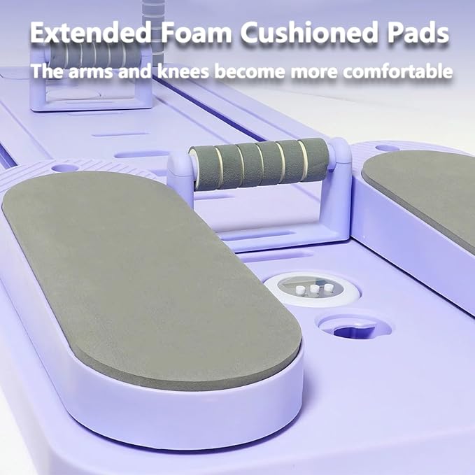 Portable Pilates Reformer Board, Foldable Home Pilates Board kit with Phone Holder and Timer, 8-in-1 Multi-Functional Reformer Pilates Machine