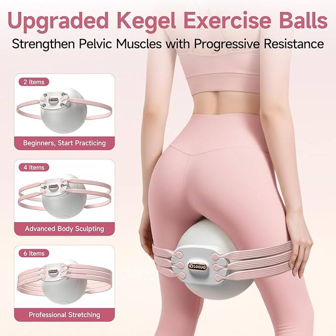 at Home Pilates Kit for Women, Pilates Equipment for Home Workouts, Adjustable Resistance Pilates Ball and Ring Set for Exercise