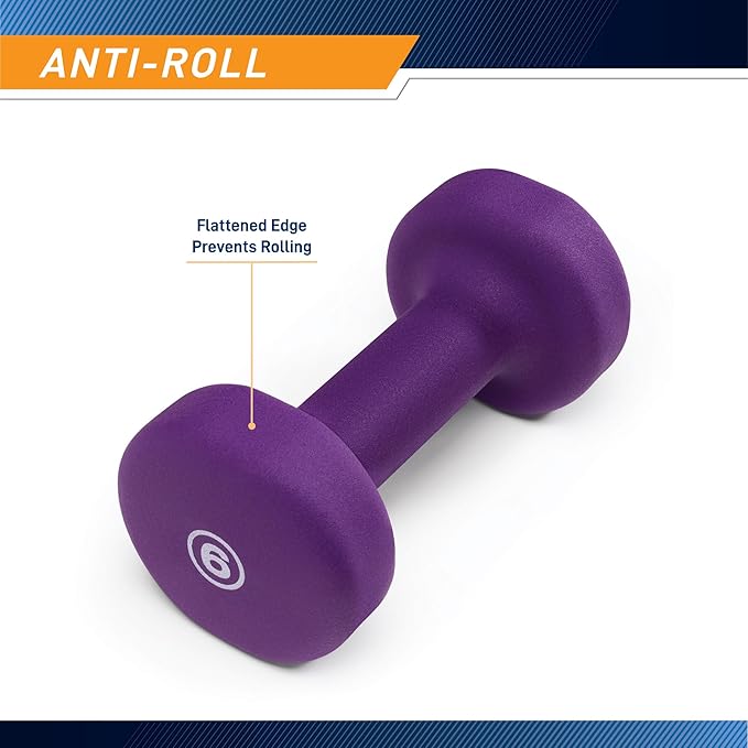 Marcy Colored Neoprene Dumbbell Hand Weights, Exercise Free Weights for Home Gym - Sold in Singles
