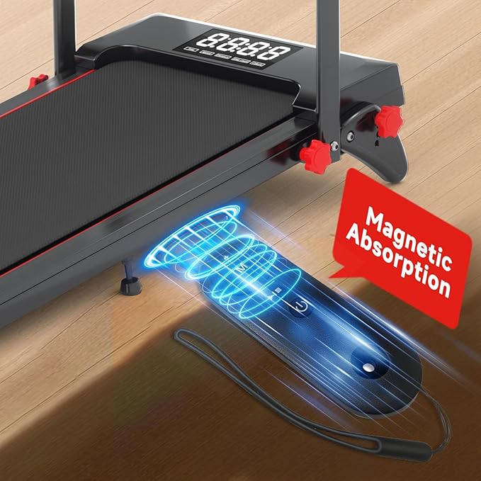 Walking Pad Treadmill with Incline and Handle Bar, 7.5MPH Under Desk Foldable Treadmill for Home Office with Remote Control
