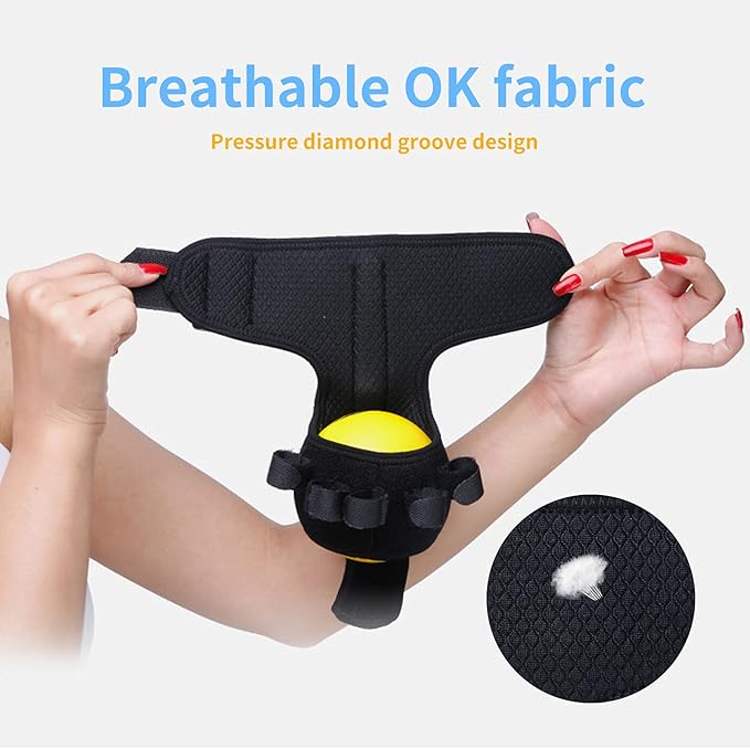Anti-spasticity Ball Splint Hand Finger for Hand Stroke Hemiplegia Finger Recovery Spasm Dystonia Hemiplegia Finger Training Hand Functional Impairment for Children and Men and Women (Medium)