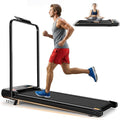 ANCHEER Folding Walking Pad Vibration with Handle, 1500W Portable Treadmill with 12% Incline & 8 Modes, 350lb Under Desk Vibration Treadmills for Home/Office,Installation-Free