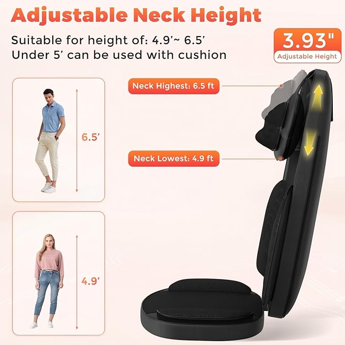 belhope Shiatsu Neck and Back Massager with Heat, 4D Kneading Back Massager for Pain Relief Deep Tissue, Comfortable Back Massage for Chair, Massage Mat for Home, Mother's Day Gifts for Men Women