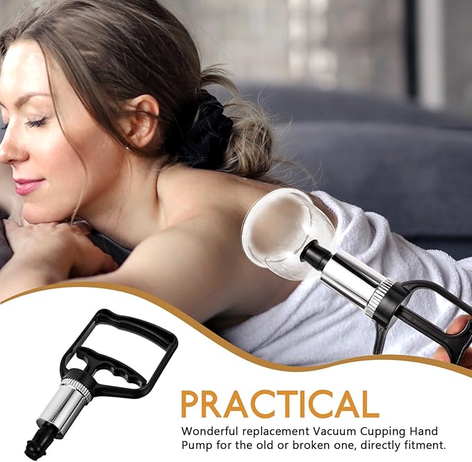 Beaupretty Cupping Hand Pump Handheld Vacuum Pump Replacement Strong Suction Manual Pressure Cupping Tool for Muscles