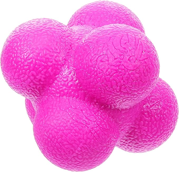 Hexagonal Reaction Ball Silicone Fitness Ball Agility Trainer for Speed and Coordination Training Indoor Sports Exercise Equipment