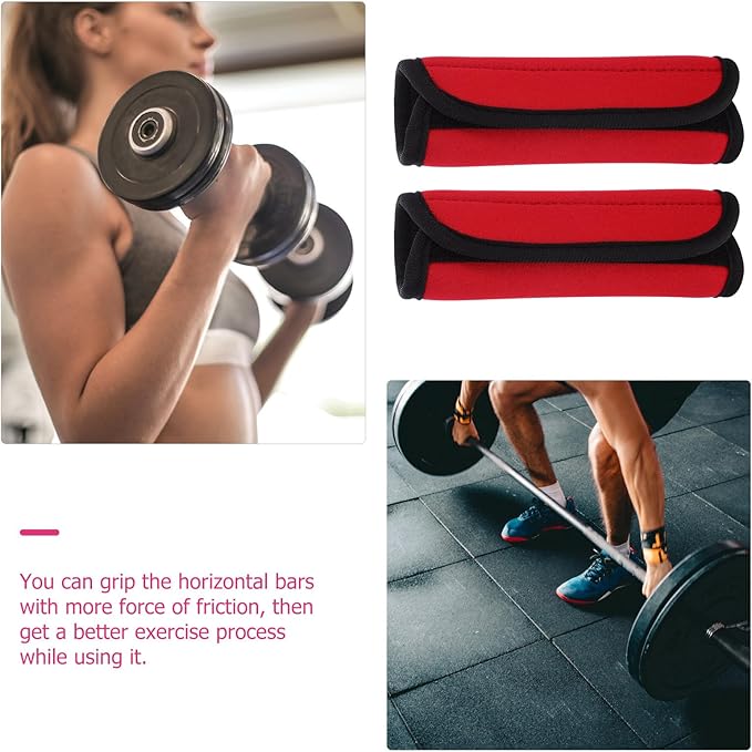 balacoo 3pcs Detachable Anti-Slip Pull-up Handle Grip Sleeves Barbell Pad Set Dumbbell Cushion Protective Pads for Doorway Gym Essentials