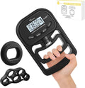 Ryaco Grip Strength Tester With Grip rings, finger exercisers, 396lbs/180kg Digital Hand Dynamometer Grip Strength Trainer Set Electronic Hand Grip Strengthener with LCD Display for Rehab