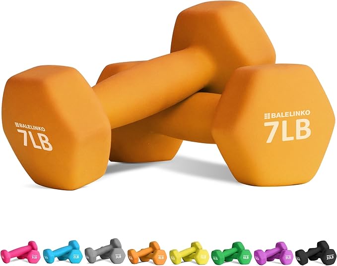 Balelinko Home Gym Equipment Workouts Strength Training Weight Loss Pilates Weights Yoga Sets Weights for Women, Men, Seniors and Youth