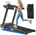 3-in-1 Foldable Treadmill with 15% Incline, Folding Treadmill with Handles, Portable Treadmills for Home and Office, 3.0HP Quiet Walking Pad with Three Screen Display, 300Lbs Capacity