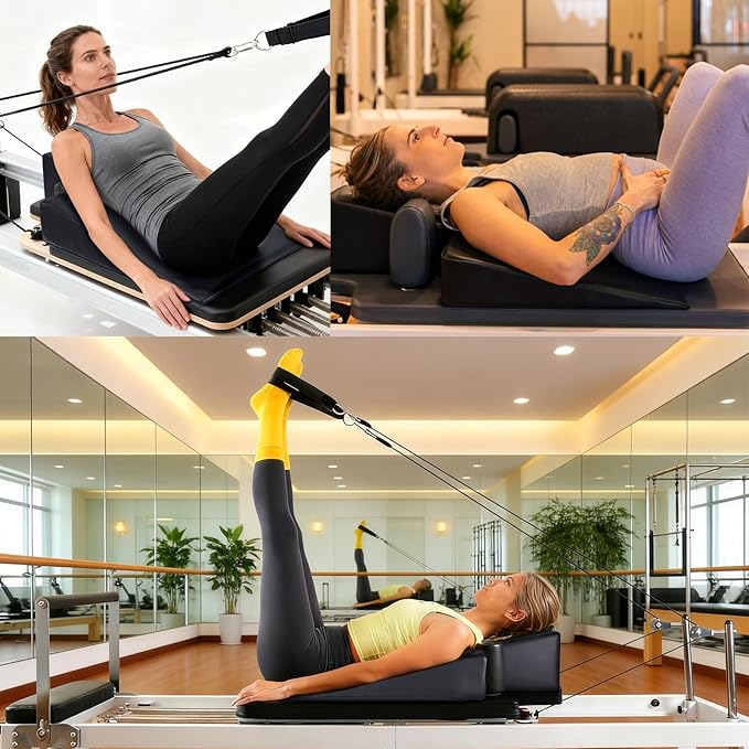 TOBWOLF Pilates Wedge, Non-Slip Workout Wedge for Pilates Reformer, Removable Wedge Mat for Prenatal Exercise & Beginners, Gentle Support Cushion for Reformer, Mat, Home & Studio Use