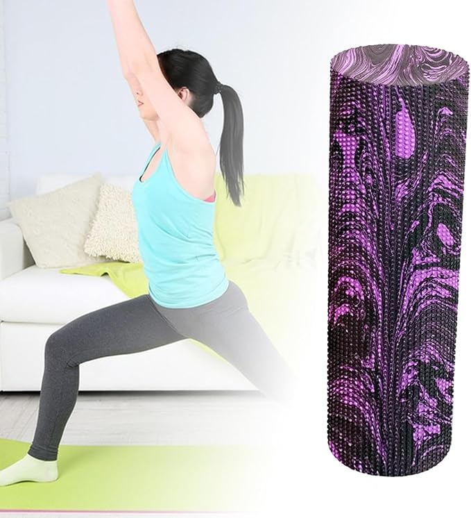 Column Roller Round Foam Roller Massage Tool Block Roller for Waist Back Stretching Workout Fitness