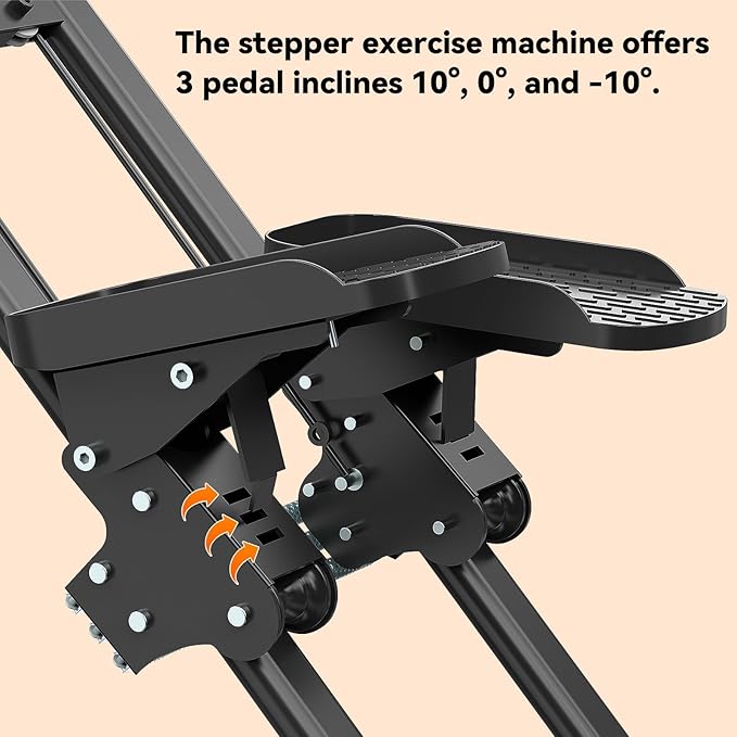 Stair Stepper for Home,Stair Climber Foldable,Large Pedal Vertical Climber Machine for Full-Body Workout,Steppers for Exercise at Home with 300LBS Loading Capacity