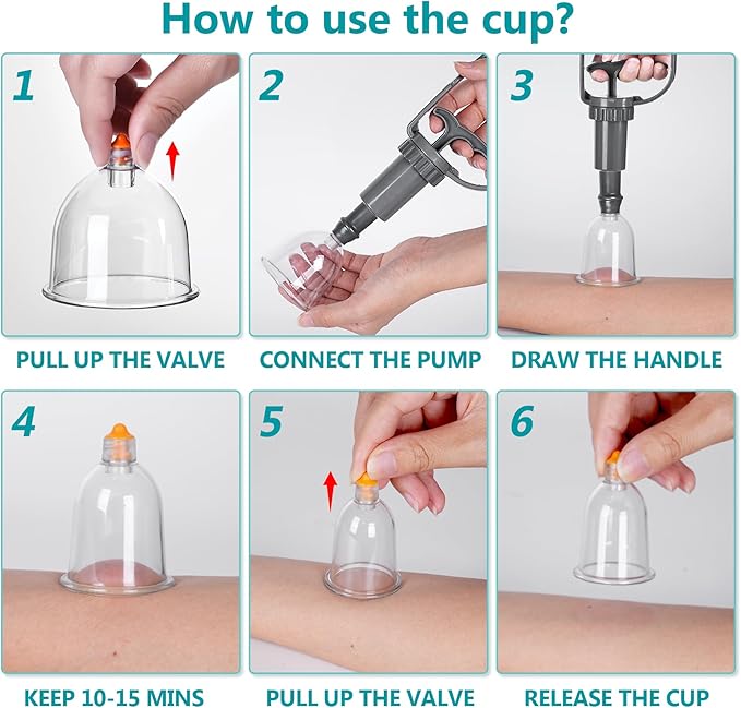 Ditind Cupping Therapy Set, 24 Pcs Cupping Set, Professional Cupping Kit for Massage Therapy, Portable Upgrade Cupping with Case, Pump Suction Cups for Cellulite Muscle Pain Relief Physical Therapy
