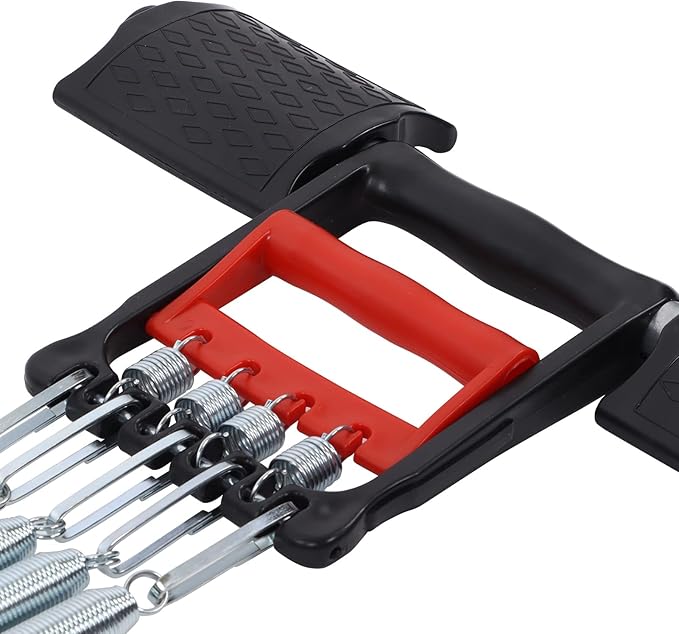 Multi-Function Spring Exercise Equipment, Portable Strength Training Device with Pedal, 5 Steel Springs, Adjustable Resistance for Home, Office, Gym