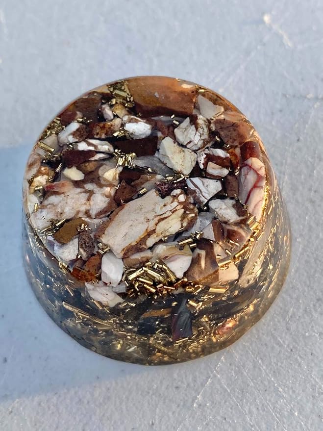 Zebra Jasper Orgone Generator Energy Accumulator 7.83Hz/432Hz/528Hz/Advance Harmonics Many Beautiful Ingredients!! (Zebra Jasper)
