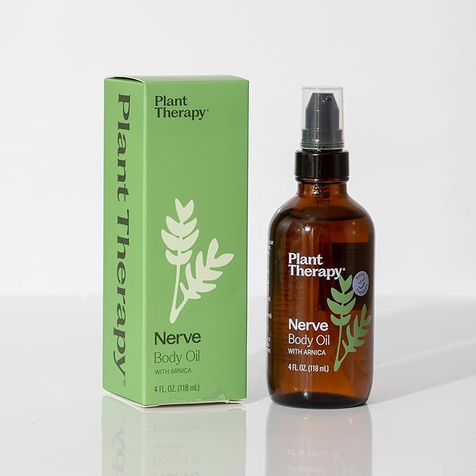 Plant Therapy Nerve Body Oil with Arnica 4 oz, Soothing Body Care or Nerve Discomfort, Tingling, Sensitive Skin, and Dry Skin