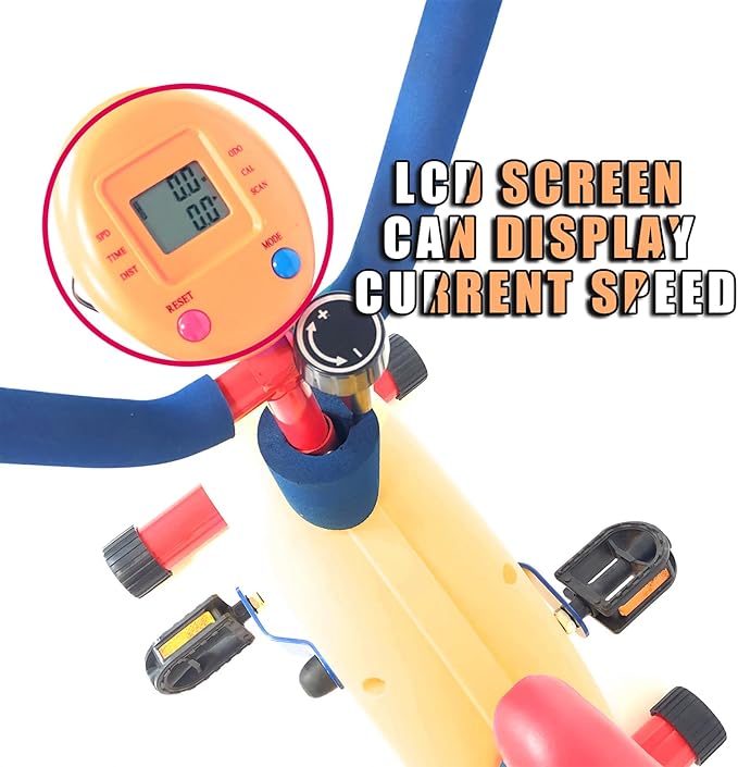 Adjustable Kids Exercise Bike, Fun and Fitness Equipment for Boys Girls Ages 3-12, Indoor Outdoor Workout Gear Stationary Cycle