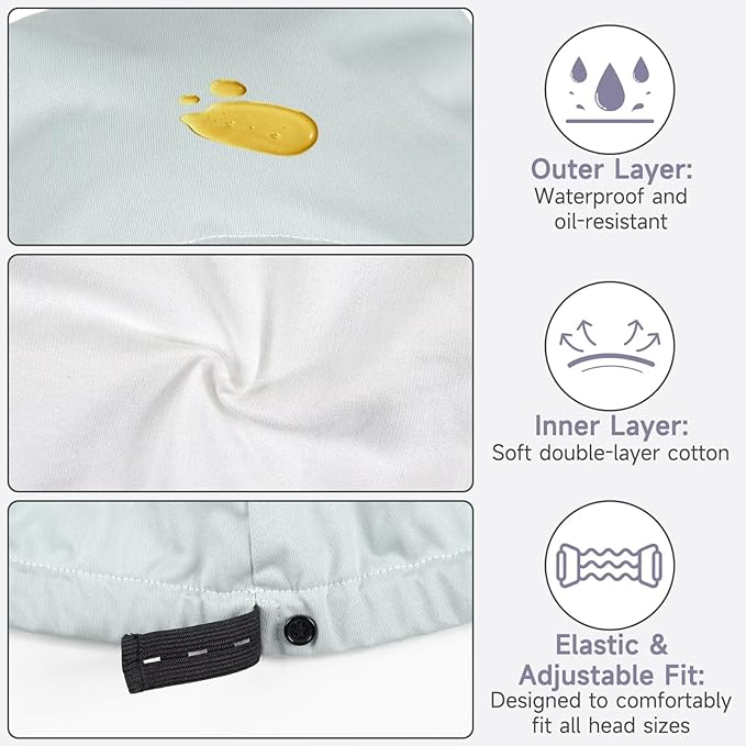 Castor Oil Pack Wrap Overnight Hair Wrap for Sleep Reusable Hair Cap Cover for Treatment of Thinning, Balding, Dry, and Damaged Hair (Oil Not Included)