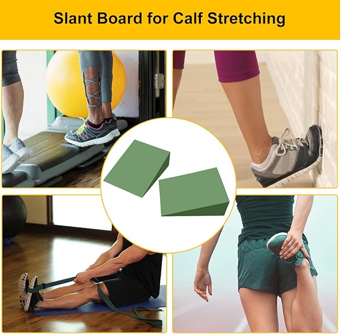 Squat Wedge Blocks, 1 Pair Yoga Foam Wedges for Home Gym, Non-slip Calf Stretcher Slant Board Incline Board for Squats, Calf Stretching, Weightlifting, Exercise, Yoga, Pilates