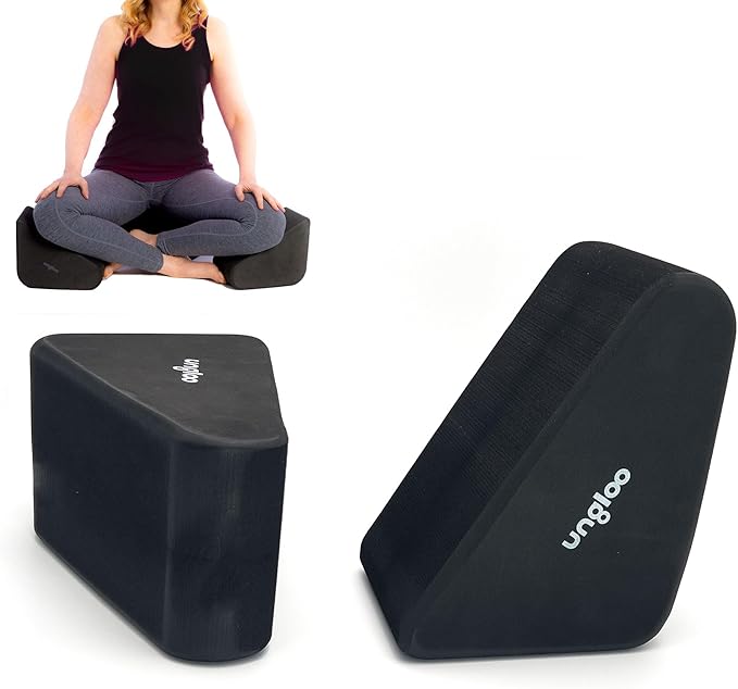 Ungloo Supportive Yoga Block Wedges for Seated Meditation – Elevates Knees, Reduces Hip Pressure, and Improves Cross-Legged Posture