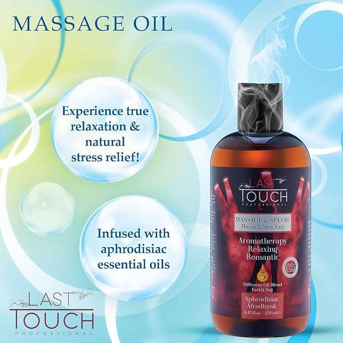 Aphrodisiac Massage Oil - Massage Oils for Date Night - Massage Oil for Massage Therapy - Aromatherapy Oil for Intimate Moments - Aphrodisiac Massage Oils 8.45 Fl Oz.