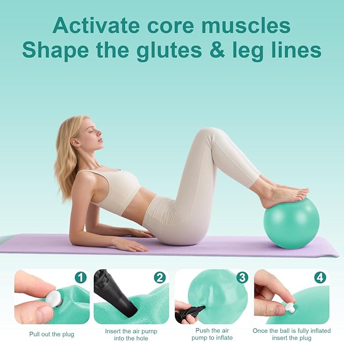 Home Pilates Essentials Kit - Complete Equipment Set with 14-Inch Ring, 9.8-Inch Ball, and 4 Resistance Bands for Beginners to Enhance Muscle, Flexibility & Core Strength at