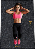 Rubber King Multi-Purpose Exercise Mat - 100% Recycled Thick Rubber Mat for Home Gym Flooring, Non-Slip, Low-Odor Durable Workout Mat for Indoor/Outdoor, Shoe-Friendly