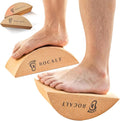 Rocalt Cork Yoga Blocks, Half Moon Yoga Block & Calf Stretching, Cork Foot Stretcher for Plantar Fasciitis Relief, Ankle Stretcher Pilates Block, Improve Balance, Stability & Foot Mobility