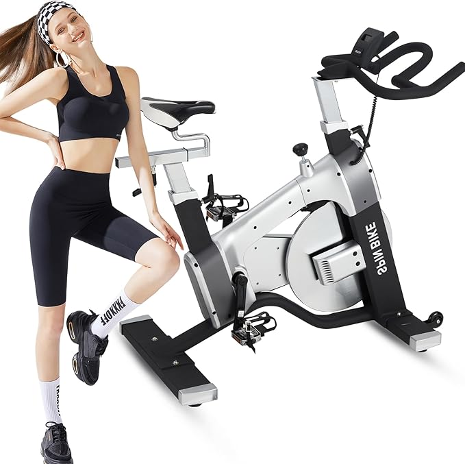 GarveeLife Commercial Exercise Bike, Cycling Bike for Home Cardio, Fitness Stationary Bike Indoor&Outdoor, Silent Belt Drive, 300 LBS Weight Capacity, Adjustable Comfortable Seat/Magnetic Resistance