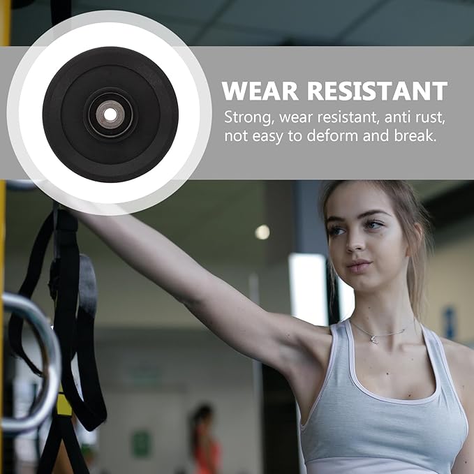 Fitness Pulley Wheel Nylon Bearing Gym Exercise Pulley for Strength Training Equipment Attachment Home Workout Sturdy Hanging Wheel