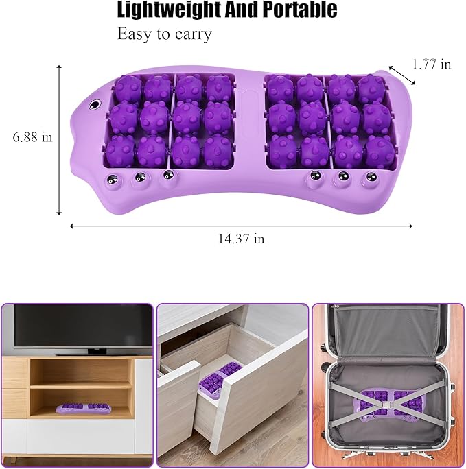 Roller Foot Massage, Shiatsu Acupuncture Massage, Reflexology Tool, Foot Massager Roller, Plantar Fasciitis Relief, Heel, Arch, Muscle Aches, Foot Pain, Stress Relief - Relaxation Gifts for Women, Men