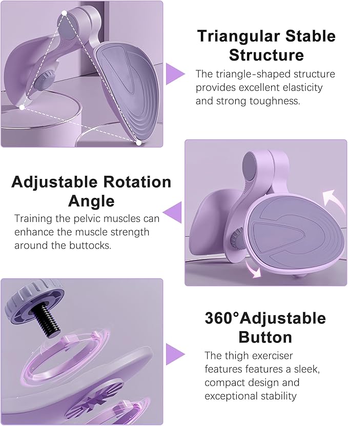Kegel Exerciser, Pelvic Floor Muscle Exercise Devices for Women, Inner Thigh Exerciser Leg Workout Equipment Thigh Trainer for Male Hip Trimmer Inner Thigh Toner Workout