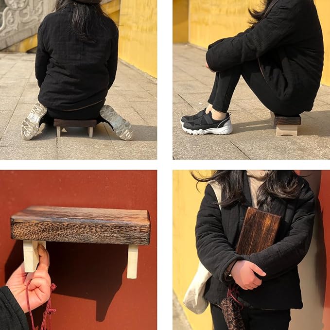 Foldable and Portable Meditation Bench - Seiza Stool, Suitable for Mindfulness Practice, Prayer, Yoga and Travel. Multiple uses: Step Stool, Decorative Shelf, Lightweight, eco-Friendly