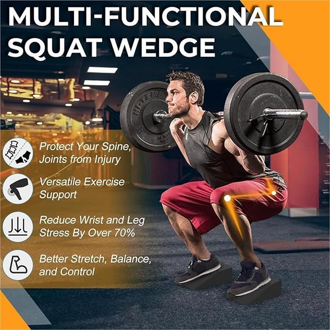 Yoga Foam Wedges Yoga Foam Wedge Blocks Non-Slip Supportive Squat Ramp Prop Accessories Lightweight Calf Stretcher Slant Board