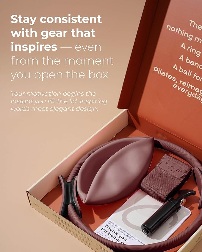 Pilates Kit for Women – Home Pilates Equipment Set with Ring, Ball & Resistance Bands | Pilates Starter Kit with Accessories in Gift Box
