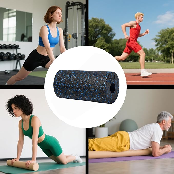 Foam Roller - Deep Tissue Massager, High Density Muscle Relaxer, Fitness Recovery Tool | for Back Legs Arms Neck Foot Yoga Pilates Stretching Exercise Workout Gym Travel
