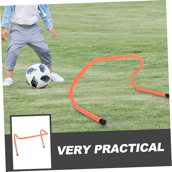 VICASKY 4 Pcs Plastic Speed Hurdles Agility Training Equipment 15cm High Wear-Resistant Sports Hurdles for Soccer Football Youth Football Practice