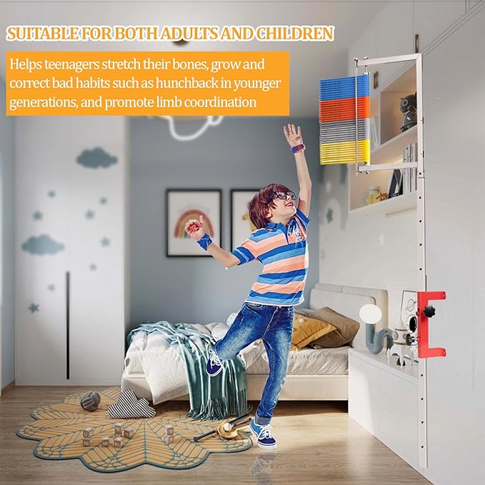 Wall Mounted Vertical Jump Measurement Tool, Adjustable Height Vertical Jump Measuring Device, 27.5"-47" Wall Mounted Vertical Jump Trainer,Used for Basketball and Volleyball High (b)