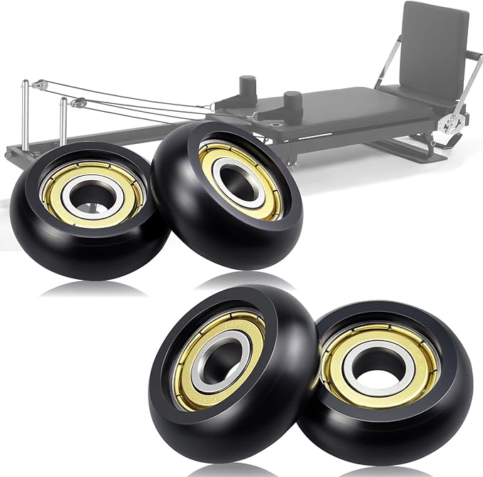 Replacement Roller Wheels for Aero Pilates Reformer - 32mm POM Wheels, Smooth Quiet Glide, Aero Pilates Machine Replacement Parts (4-Pack)