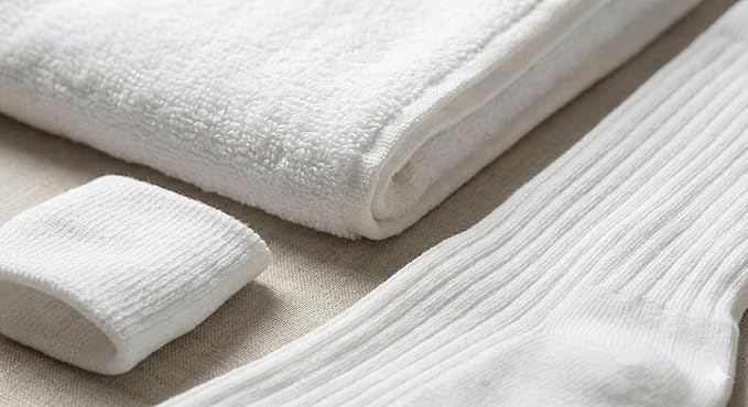 Personalized Women's Fitness Starter Pack, White Rayon Bamboo Towel with Breathable Socks and Stretch Wristband, Soft Workout and Yoga Set