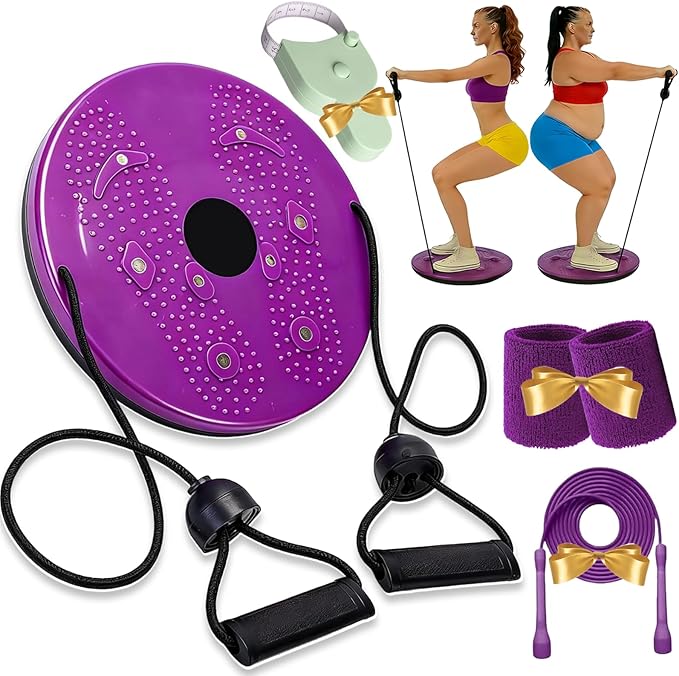 Waist Sculptor, 2026 New Waist Sculptor Twister, Waist Twister Machine Exercise with Arm Bands, Body Shaping Waist Sculptor Twist with Drawstring and Foot Massage for Exercise, Legs, Buttocks, Hip