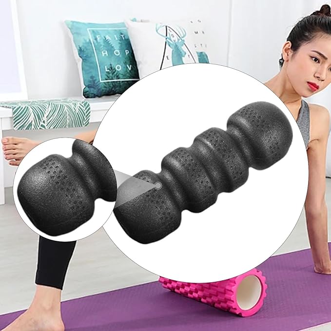 Colaxi Yoga Roller Massage 45cm Exercise Workout Portable Body Massage Tool Muscle Recovery for Arms Waist Home