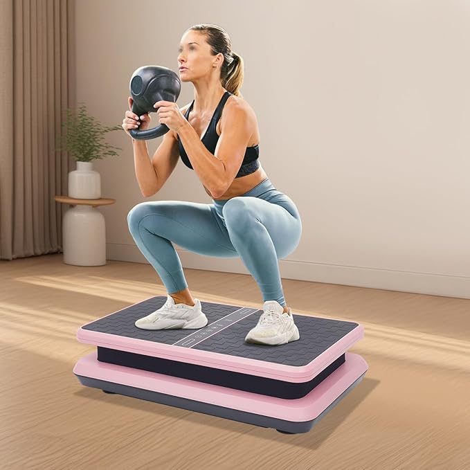 Vibration Plate Exercise Machine, 200w Body Weight Loss Vibrating Platform, 58.5x31.5x14in Adjustable 99 Speed Level Large Size Vibrating Plate, 2800±10% RPM, 4.92ft Controller Control Distance