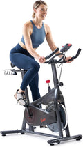Sunny Health & Fitness Smart Magnetic Cycling Bike with Free SunnyFit App Connection, Stationary Indoor Cardio Exercise Equipment