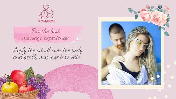 Aromatherapy Eucalyptus and Spearmint, Floral and Fruity, & Lavender and Mint Massage Oils Set Wrapped in Organza Bag, Pure, Organic, All Natural, Made in USA… (Floral & Fruity)