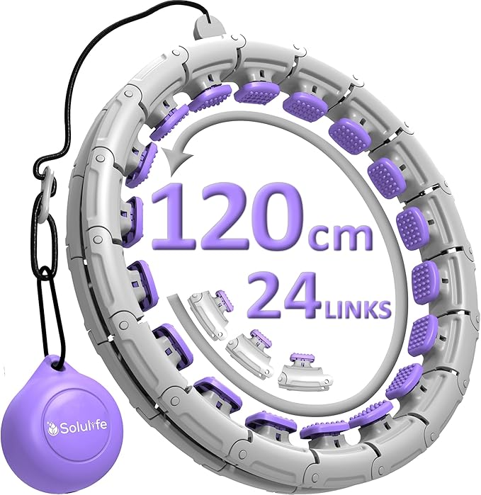 Experience Fitness Excellence with Our Infinity Hoop Plus Size – Weighted Hula Hoop for Weight Loss – Hula Hoop Exercise Ring with ABS and Quality Wheels – for All the Sizes and Levels