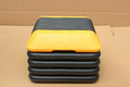 16"x16" Adjustable High Step Aerobic Platform With 4 Risers, Height-Adjustable Step Aerobics Platform For Home Gym Exercise Fitness Workout Yellow As shown One size