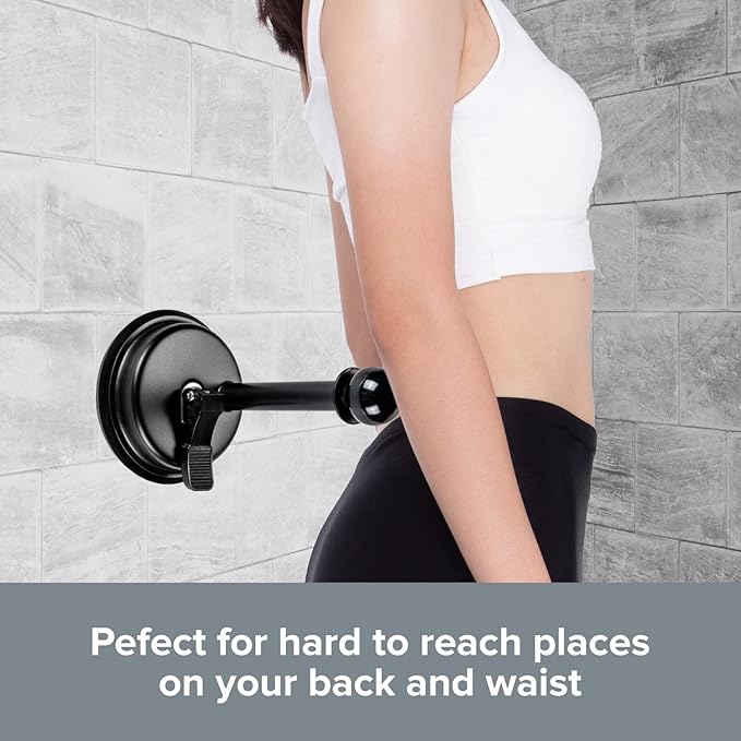 Wall Mounted Trigger Point Massager Tool - Mountable Pressure Point Massage Tool - Neck, Shoulder & Back Massage Stick with 3 Replaceable Heads for Acupressure Points - Manual Massage Tools for Home