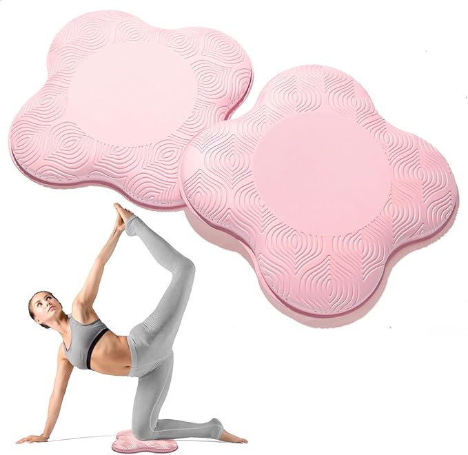 2 Packs Yoga Knee & Elbow Cushions - Extra Thick Foam for Knees, Elbows, Wrists, Hands & Head - Pilates & Kneeling Pads - Support Foam Pads for Women & Men